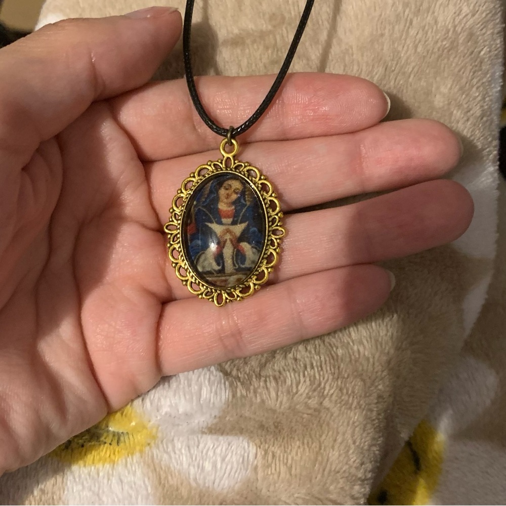 our lady of altagracia pendant necklace